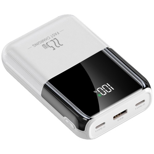 Повербанк 20000mAh компактный, Y407, белый