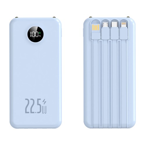 Повербанк 20000mAh ультратонкий, Y416, голубой