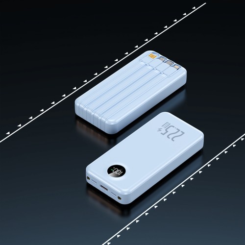 Повербанк 20000mAh ультратонкий, Y416, голубой