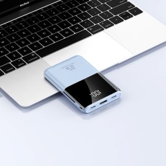 Повербанк 10000mAh компактный, Y370, синий