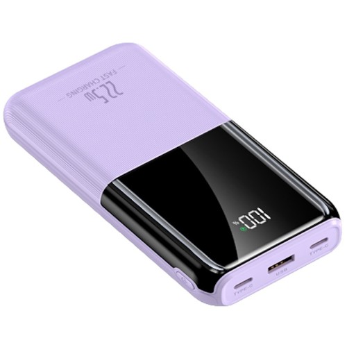 Повербанк 20000mAh компактный, Y408, фиолетовый
