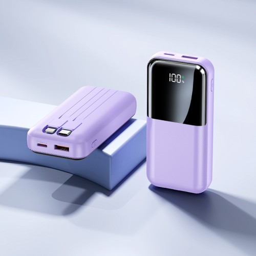 Повербанк 10000mAh компактный, Y337, фиолетовый