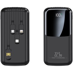 Повербанк 10000mAh компактный, Y366, черный