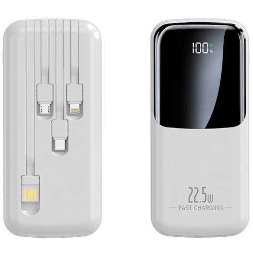 Повербанк 10000mAh компактный, Y366, белый