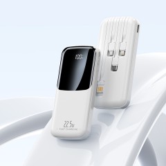 Повербанк 10000mAh компактный, Y366, белый