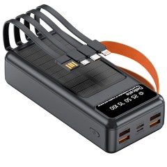 Повербанк 30000mAh с солнечной батареей, Y441, черный