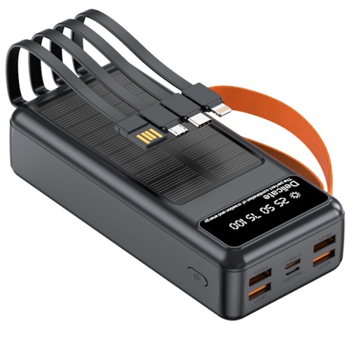 Повербанк 30000mAh с солнечной батареей, Y441, черный