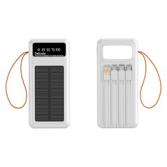 Повербанк 30000mAh с солнечной батареей, Y441, белый