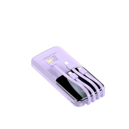 Повербанк 10000mAh компактный, Y366, фиолетовый