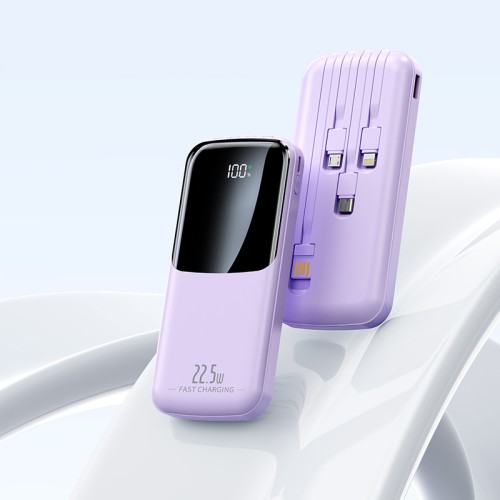 Повербанк 10000mAh компактный, Y366, фиолетовый