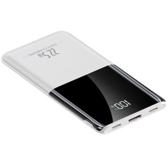 Повербанк 10000mAh ультратонкий, Y371, белый