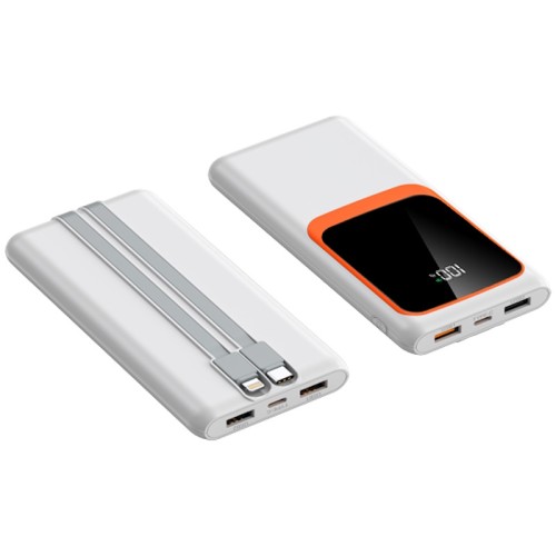 Повербанк 10000mAh ультратонкий, Y016, белый