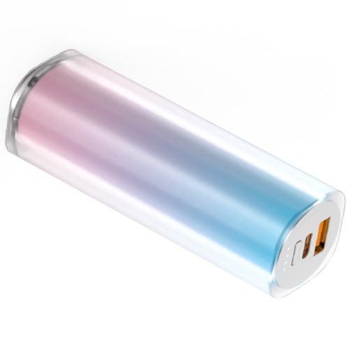 Повербанк 5000mAh ультракомпактный, Y212, сине-розовый