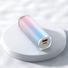 Повербанк 5000mAh ультракомпактный, Y212, сине-розовый