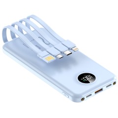 Повербанк 10000mAh ультратонкий, Y415, голубой